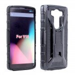 Wholesale LG V10 Armor Holster Combo Belt Clip Case (Black)